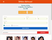 Tablet Screenshot of bethlehemmatrimonial.com